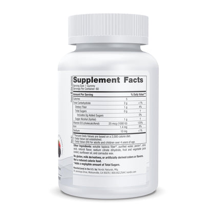 Etiqueta Nordic Naturals gomitas vitamina D3