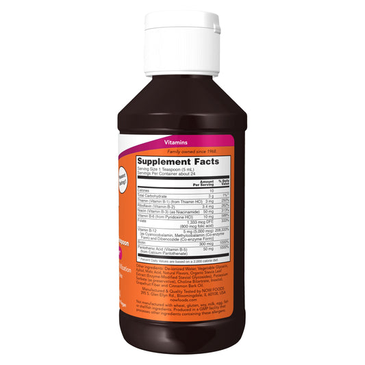 Etiqueta producto NOW Foods Ultra B-12 líquido 120ml