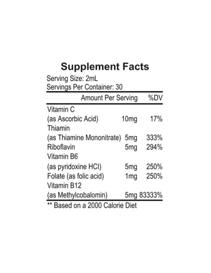 Etiqueta Nutracéuticos Complejo Sublingual B12 2 fl oz