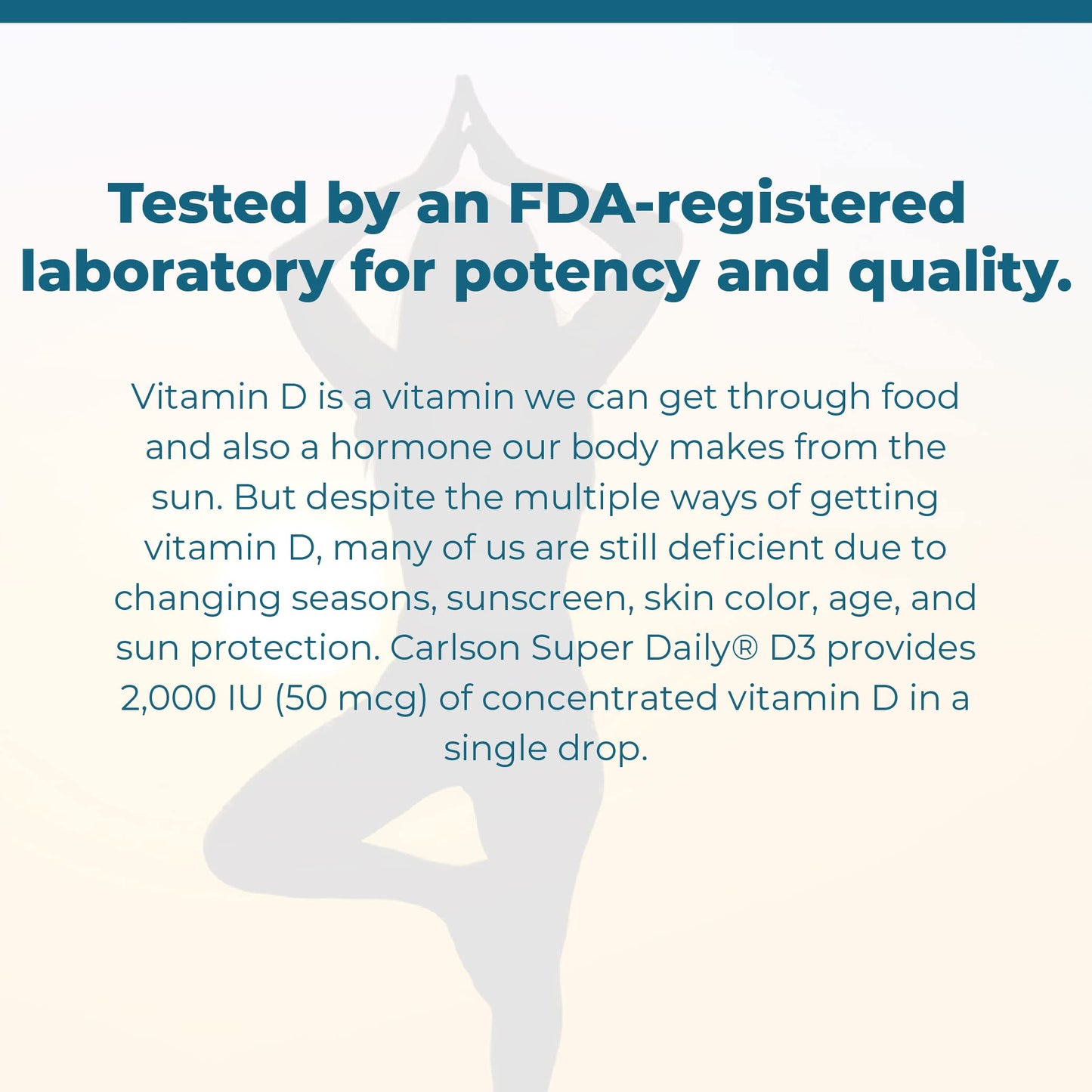 Etiqueta nutricional gotas vitamina D3 Carlson líquidas