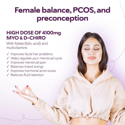 Etiqueta nutricional Inositol FEM 9 en 1