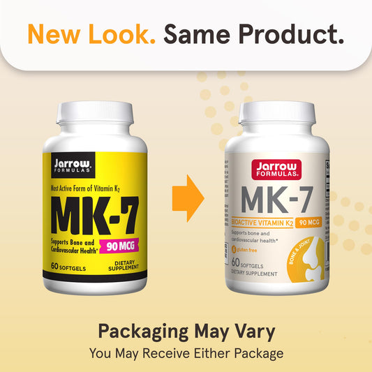 Etiqueta nutricional Jarrow MK-7 vitamina K2 90 mcg