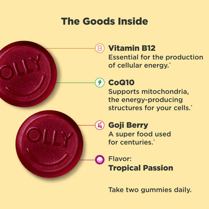 Etiqueta nutricional de OLLY Gummies