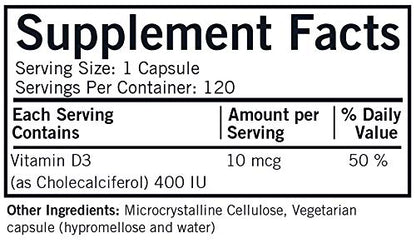 Etiqueta nutricional vitamina d3 kirkman hipoalergénica