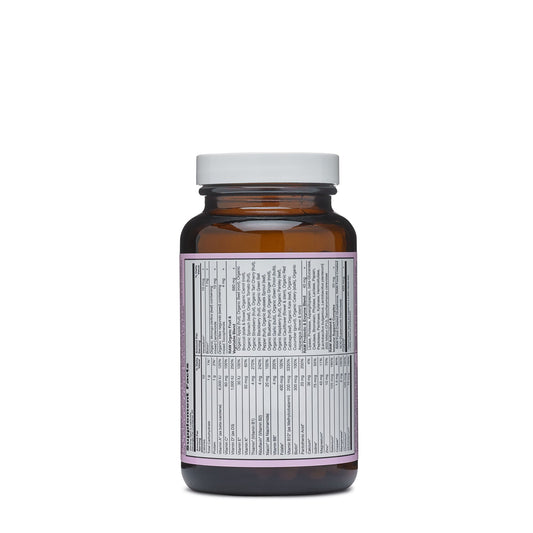 Etiqueta con Información Nutricional de Vitaminas para Mujeres.