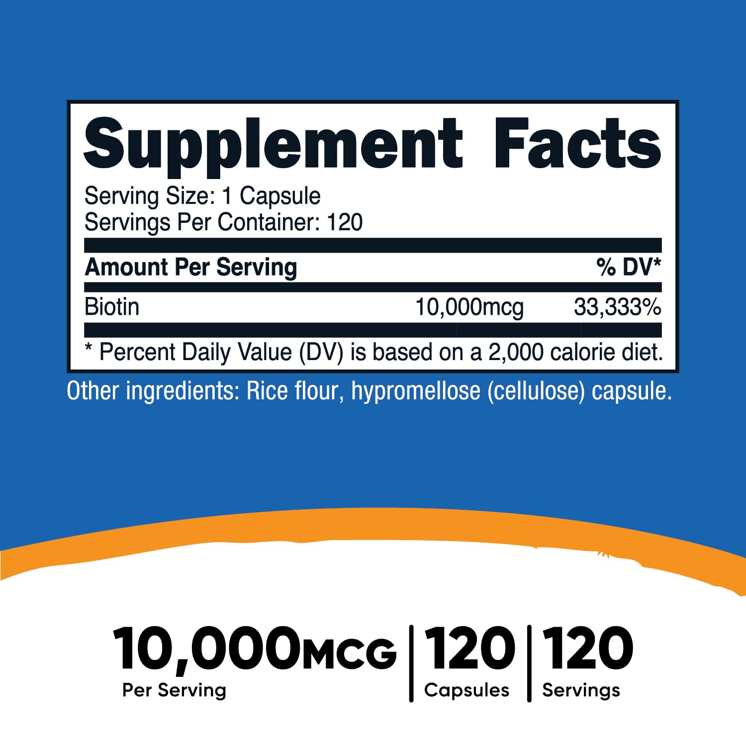 Etiqueta Nutricost Biotina Vitamina B7
