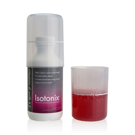 Etiqueta nutrientes Isotonix vitamina D K2 magnesio