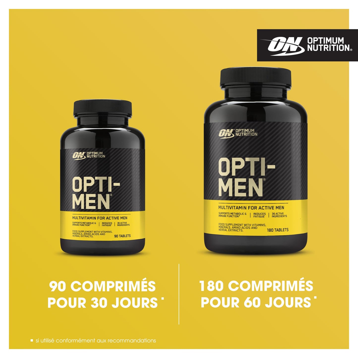 Etiqueta del frasco de Opti-Men mostrando vitaminas