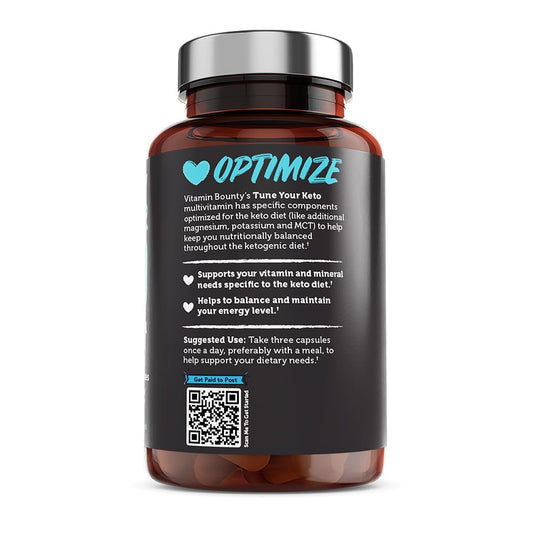 Etiqueta optimizada multivitaminas keto Vitamin Bounty