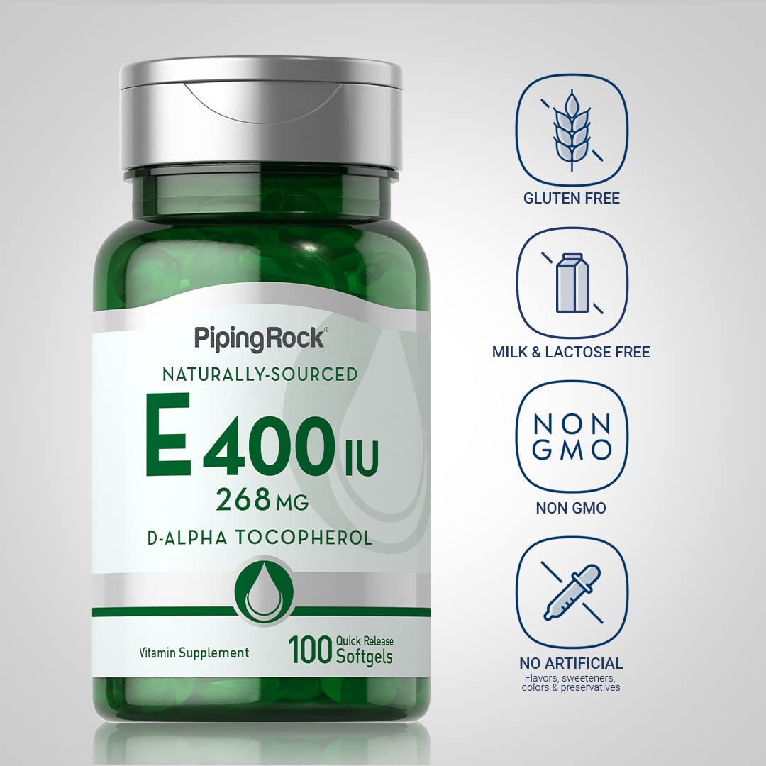 Etiqueta Piping Rock vitamina e 400 ui 100 cápsulas