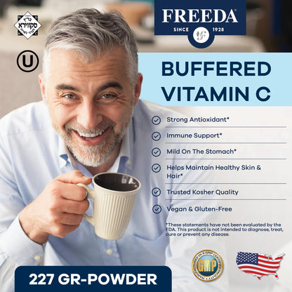 Etiqueta información polvo vitamina C bufferizada Freeda