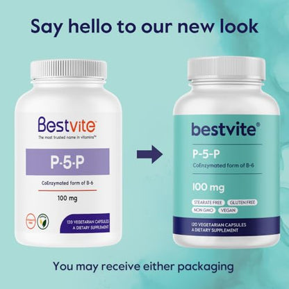 Etiqueta producto BESTVITE P-5-P vitaminas B6 puras
