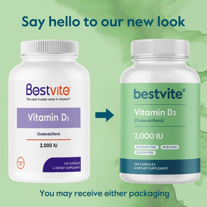 Etiqueta producto Bestvite vitamina d3 sin gluten no gmo