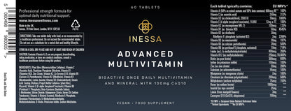 Etiqueta de producto del multivitamínico Inessa.