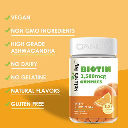 Etiqueta producto Nature's Key gomitas melatonina biotina
