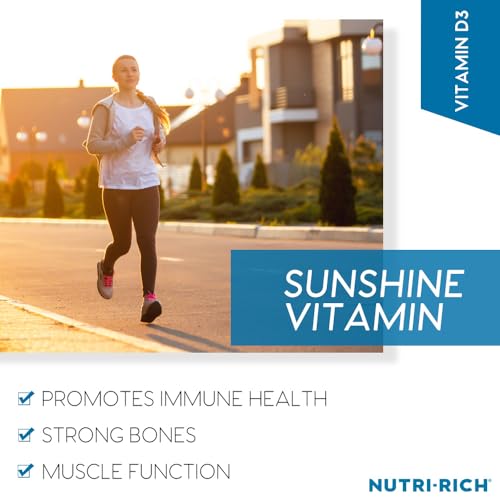 Etiqueta del producto Nutri-Rich vitamina D3 90 cápsulas