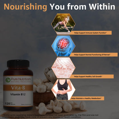 Etiqueta del producto vitamina b12 pure nutrition