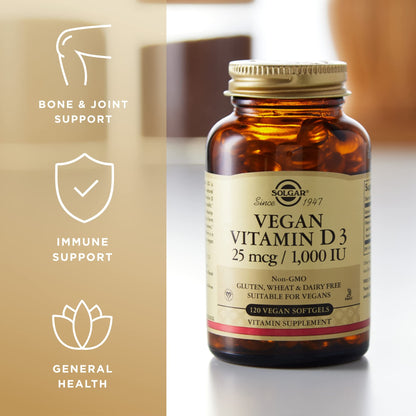 Etiqueta Solgar Vitamina D3 Vegana