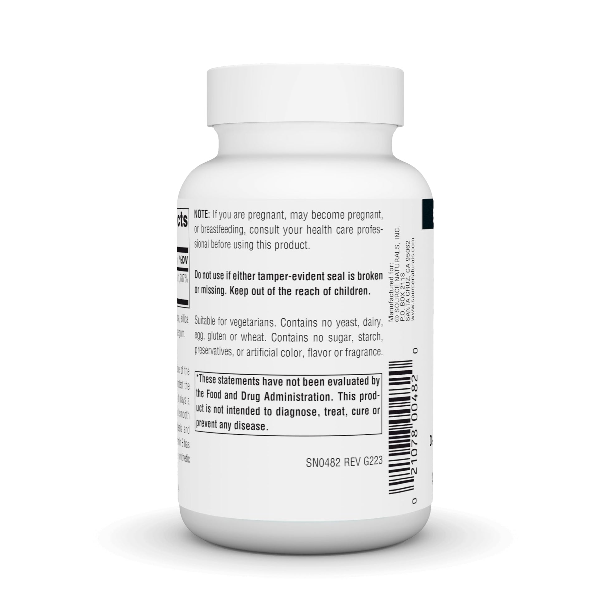Etiqueta Source Naturals vitamina e antioxidante liposoluble