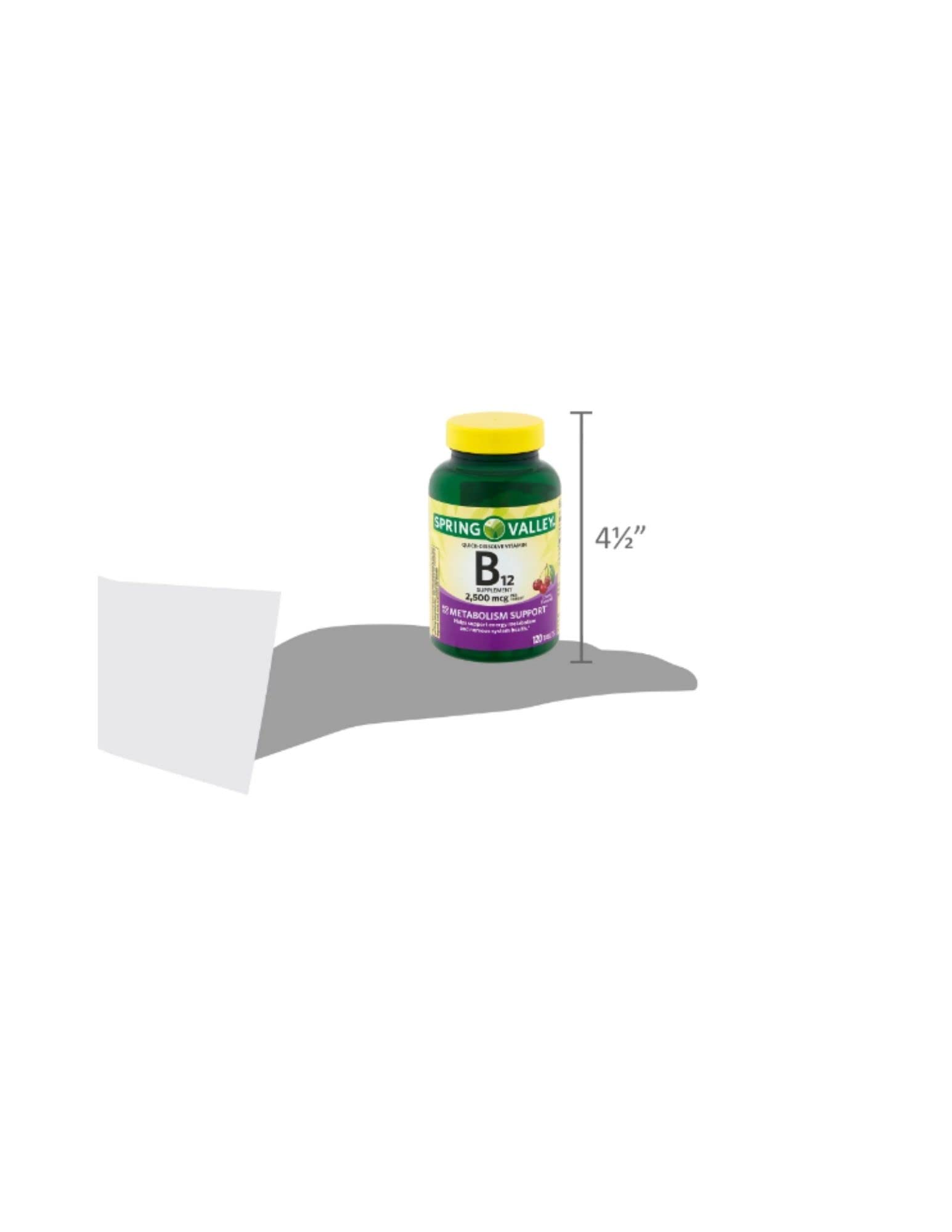 Etiqueta STS para tabletas de vitamina B12 Spring Valley