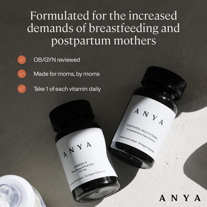 Etiqueta suplementaria vitaminas postnatales ANYA