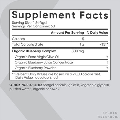 Etiqueta suplemento arándano rojo y vitamina D3 K2 Sports Research