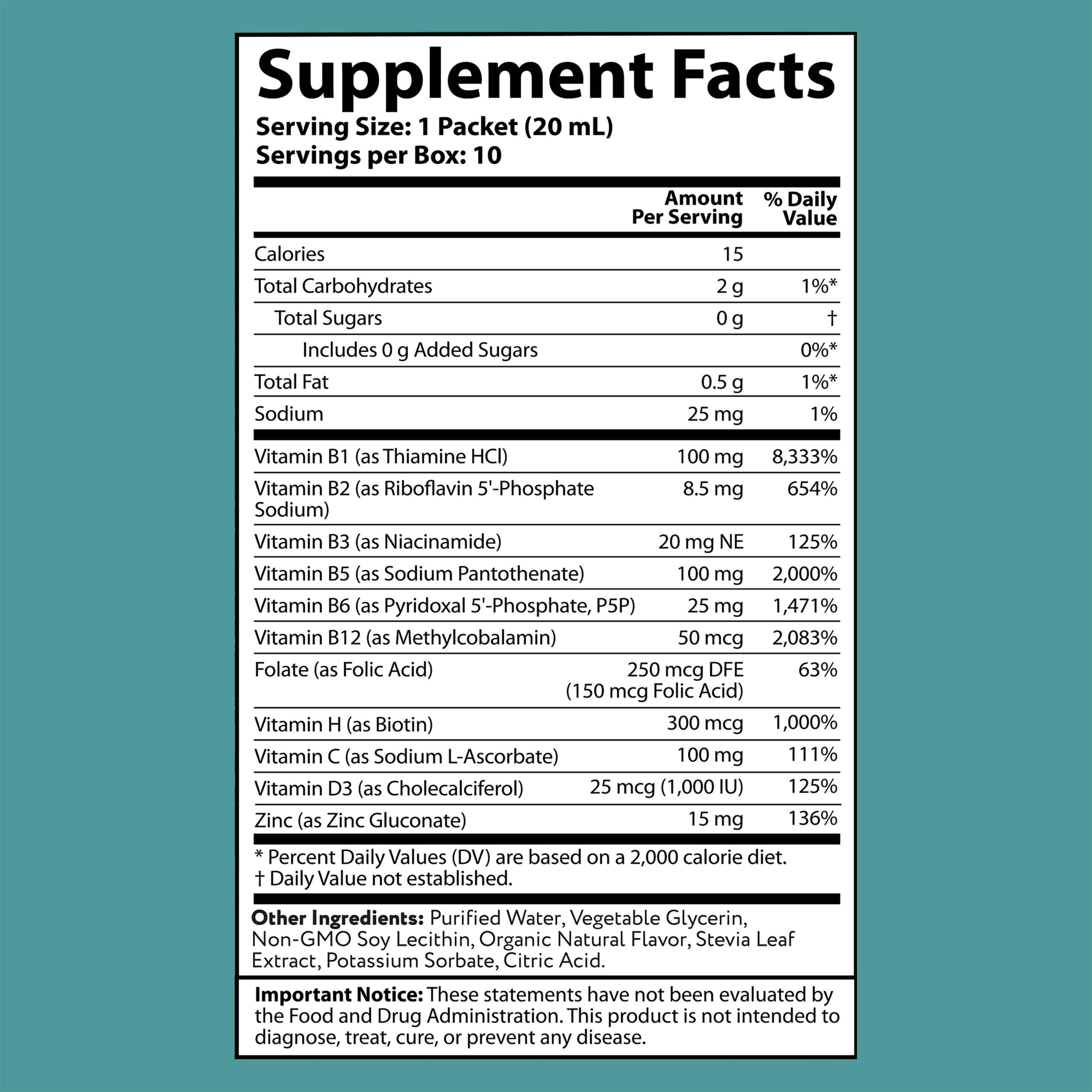 Etiqueta del suplemento Aurora Nutrascience complejo B y vitamina C