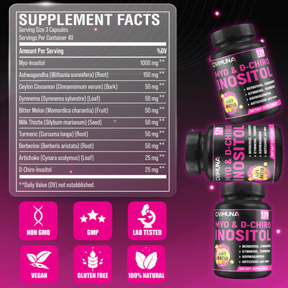 Etiqueta suplemento CIVIMUNA inositol ingredientes naturales