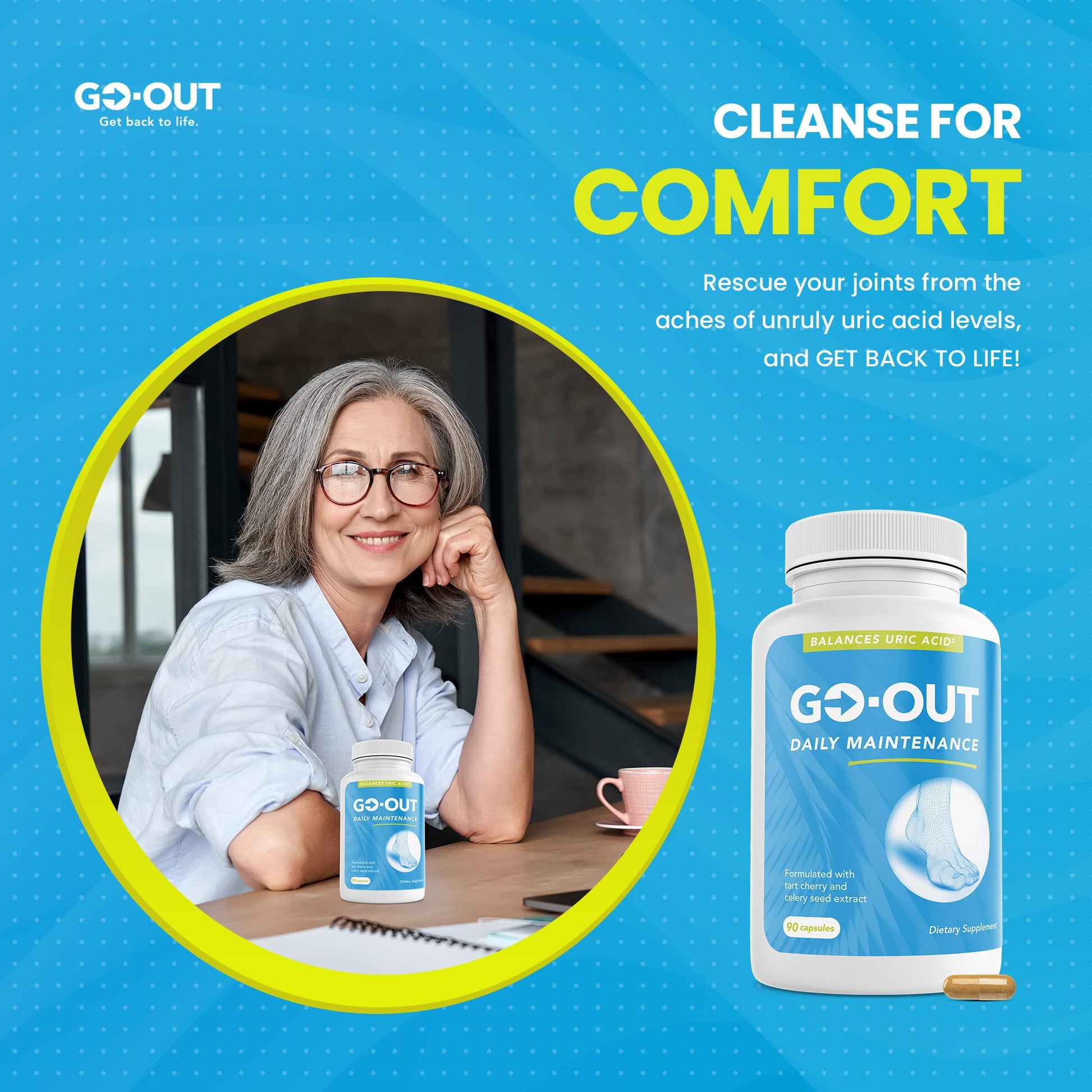 Etiqueta de suplemento Go-Out Plex