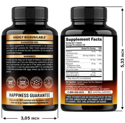 Etiqueta del producto suplemento menopausia NUTRAHARMONY
