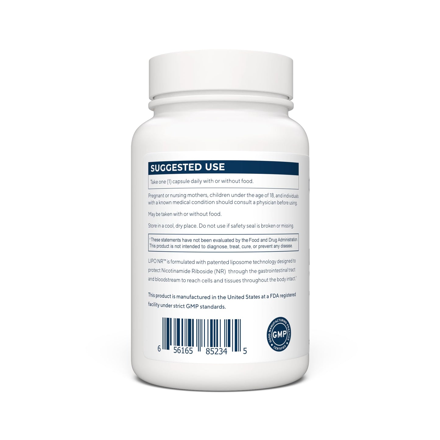 Etiqueta suplemento NAD liposomal RENUE by Science 300mg