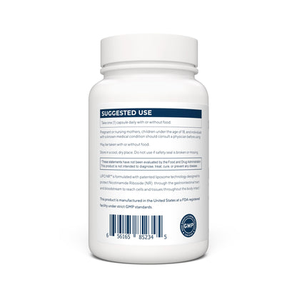 Etiqueta suplemento NAD liposomal RENUE by Science 300mg