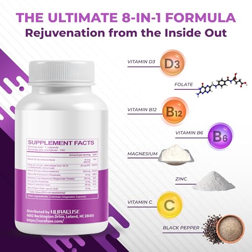 Etiqueta suplemento NURAFUSE 5-MTHF alta potencia