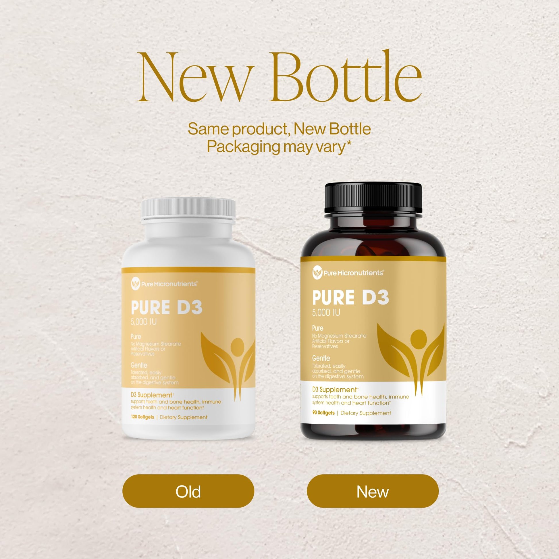 Etiqueta suplemento Pure Micronutrients vitamina D3