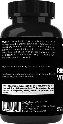 Etiqueta suplemento Vitabod vitamina B2