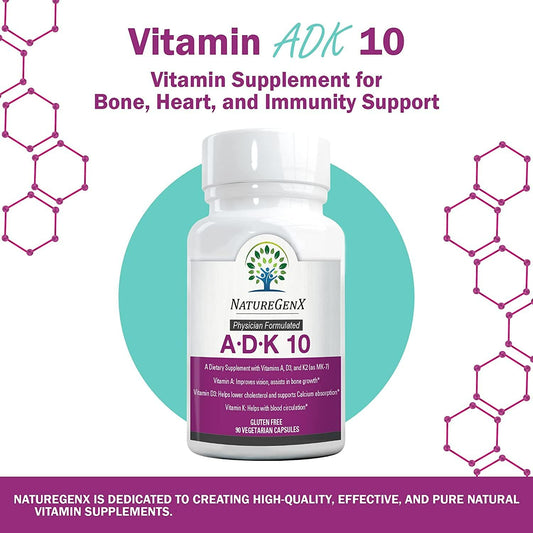 Etiqueta suplemento vitamina A D3 K2 NatureGenX