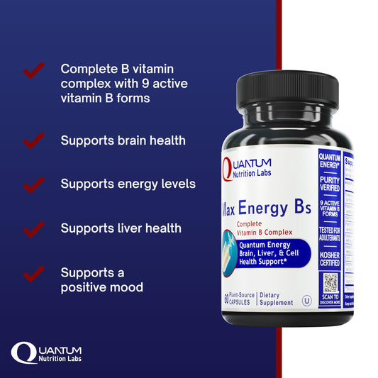 Etiqueta suplemento vitamina B metilada Quantum Nutrition Labs