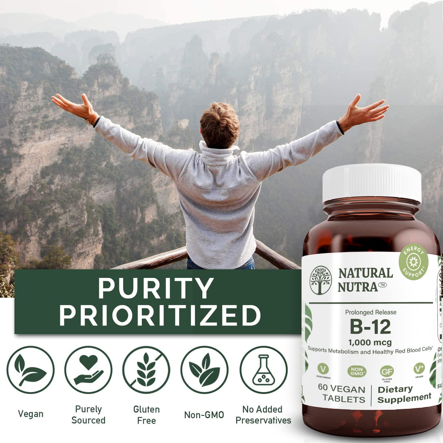 Etiqueta suplemento vitamina b12 Natural Nutra