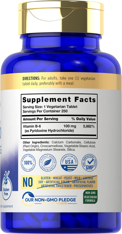 Etiqueta suplemento vitamina b6 Carlyle calidad certificada