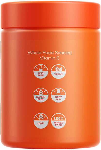 Etiqueta suplemento vitamina c Codeage alimentos integrales