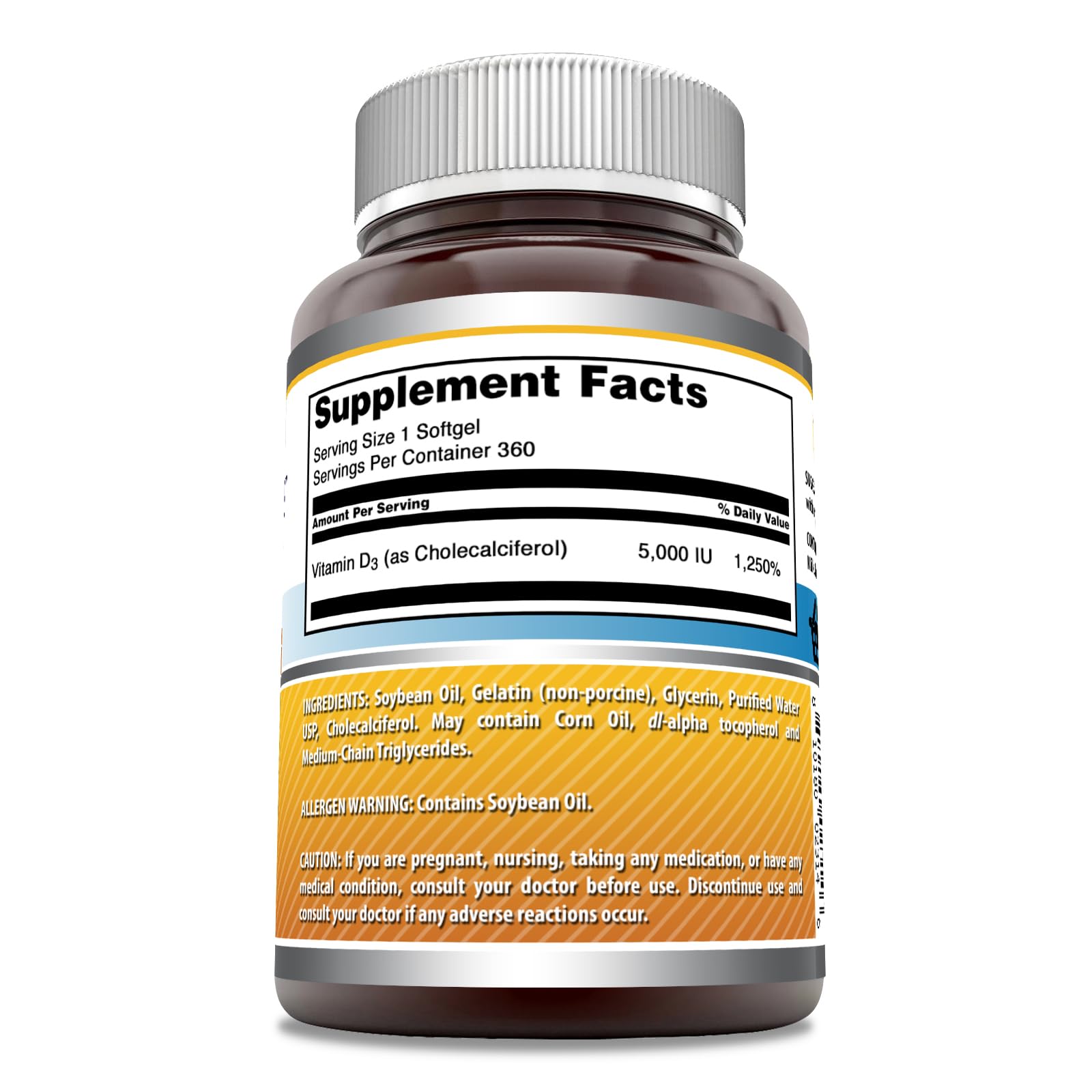Etiqueta suplemento vitamina d3 amazing formulas 5000 ui