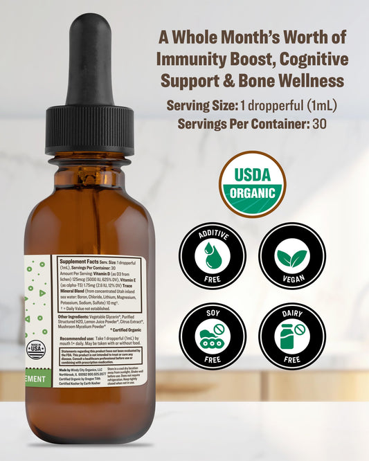 Etiqueta frontal del suplemento de vitamina D3 RawGuru