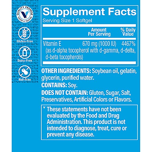 Etiqueta suplemento vitamina E The Vitamin Shoppe