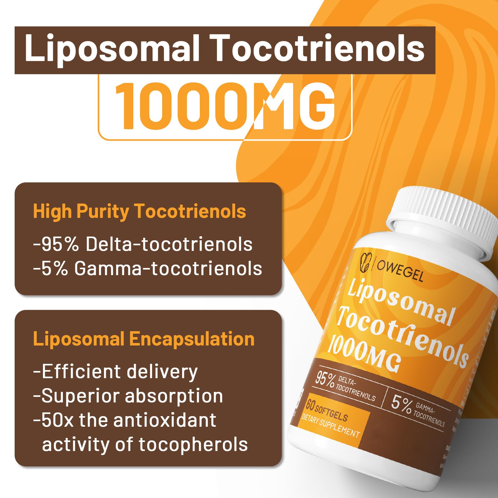 Etiqueta suplemento vitamina e tocotrienoles owegel