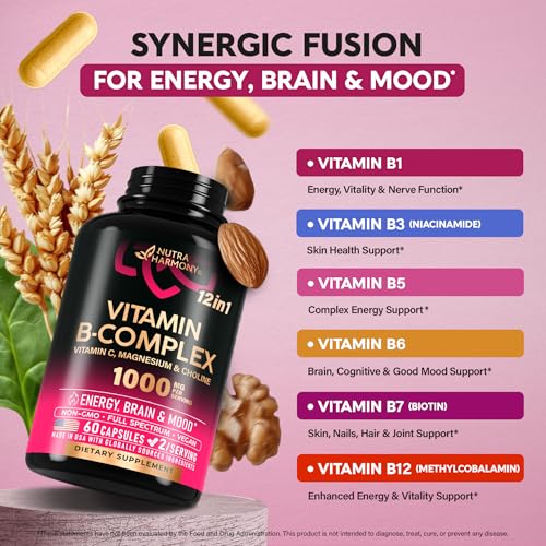 Etiqueta suplemento compuesto vitaminas B Nutraharmony
