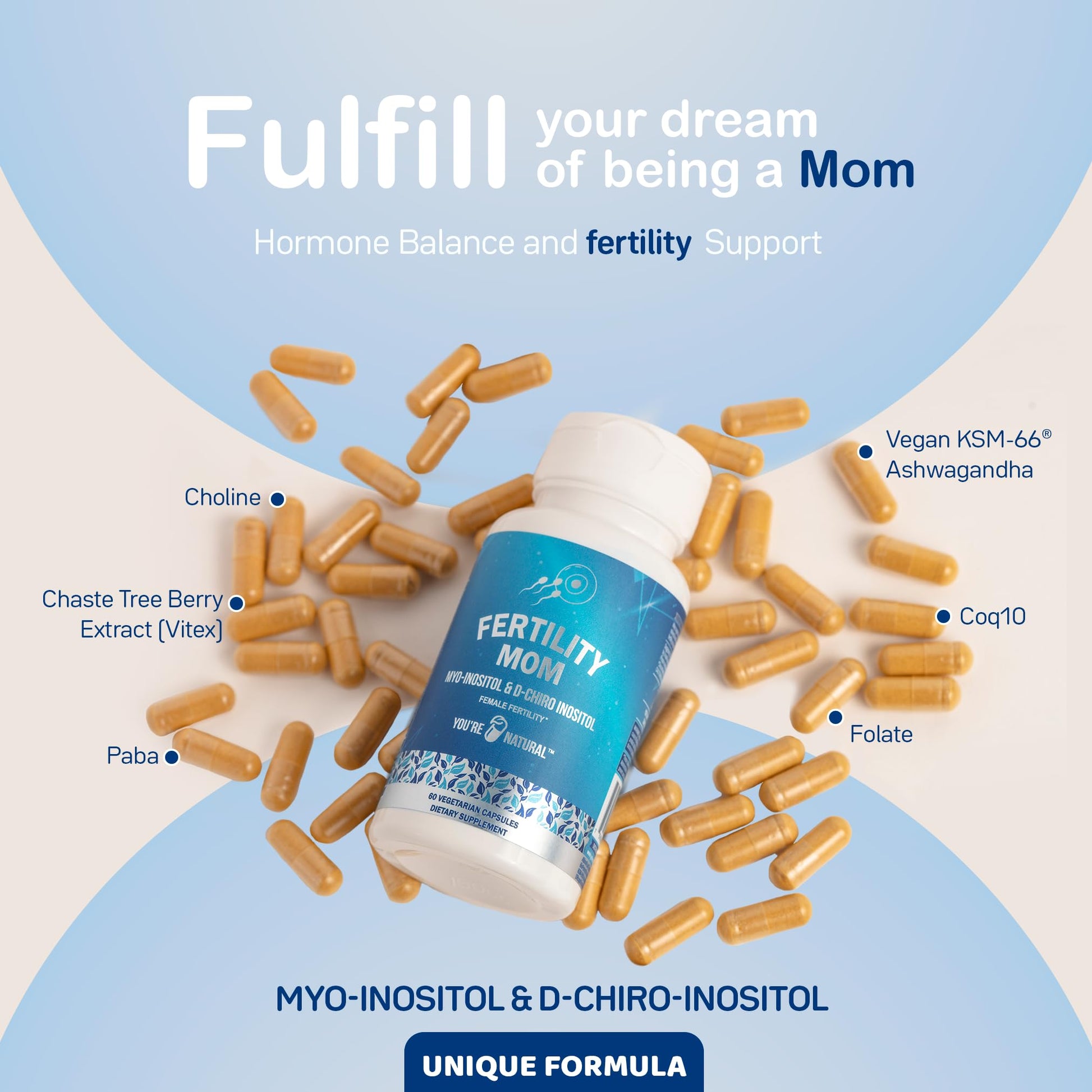 Etiqueta suplemento YOU'RE NATURAL prenatal