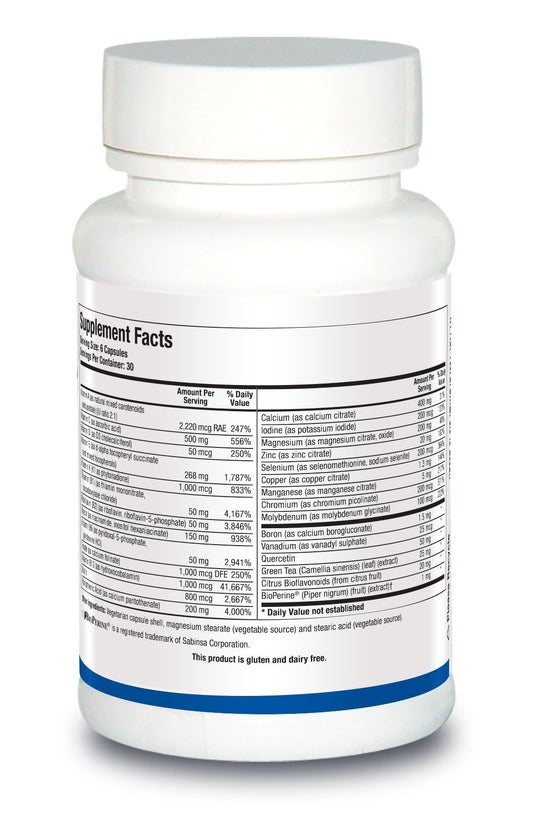 Etiqueta del suplemento ProMulti-Plus Biotics Research