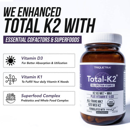 Etiqueta Total K2 vitamina K2 orgánica vegana