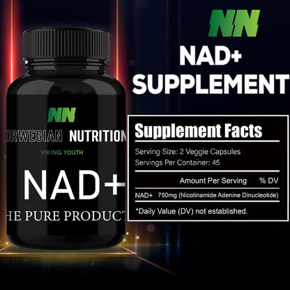Etiqueta trasera suplemento Norwegian Nutrition NAD+