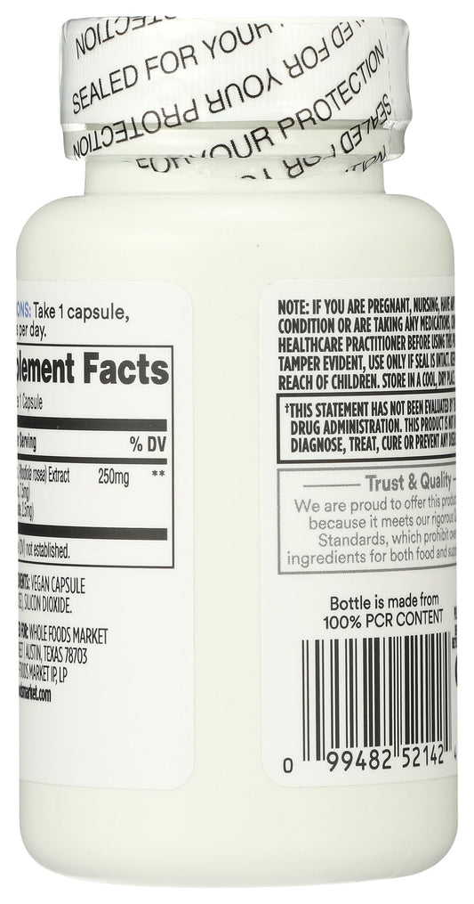 etiqueta trasera suplemento rhodiola 365 whole foods